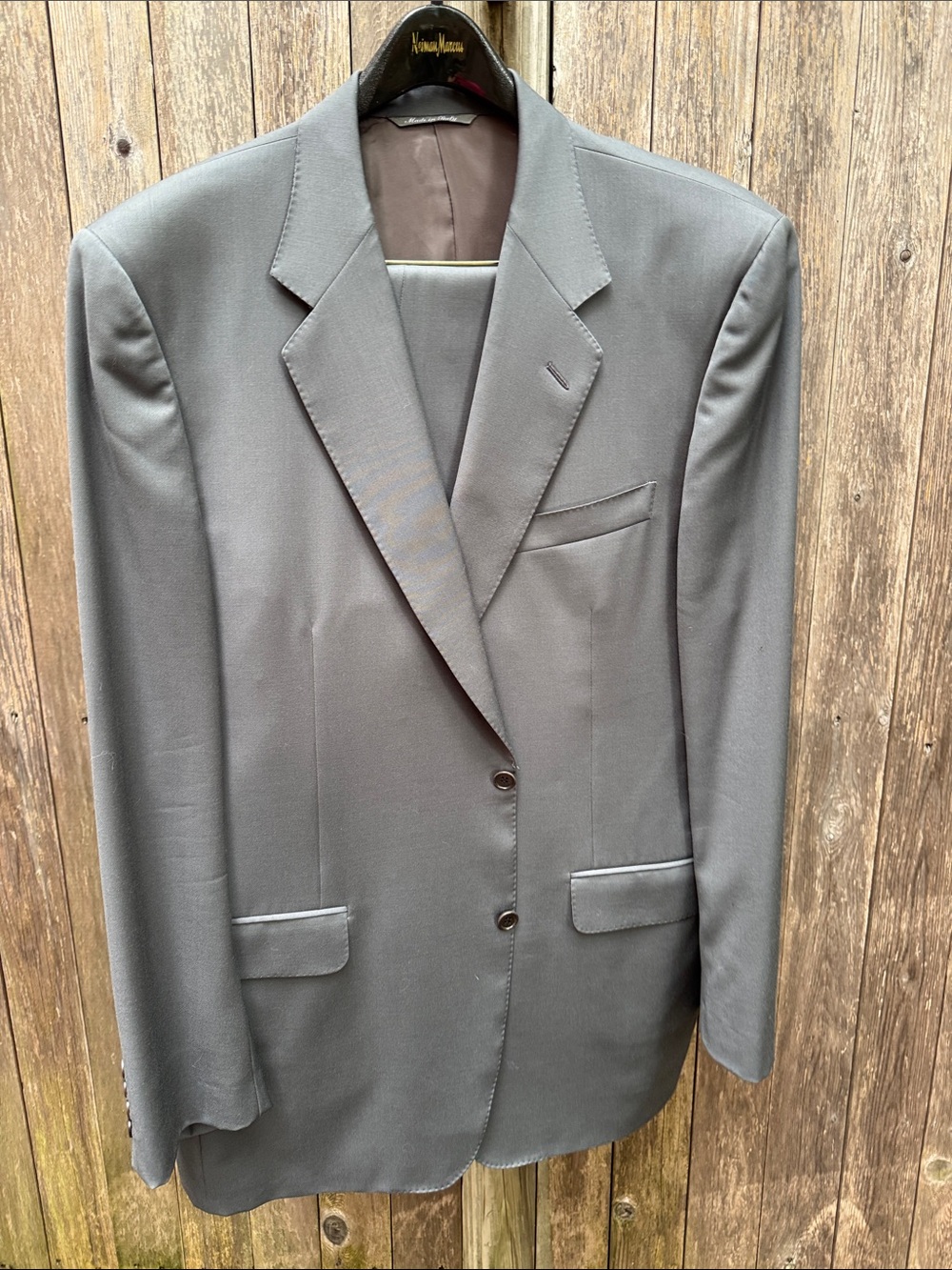 Canali Charcoal Gray Two-Button Suit - Made in Italy